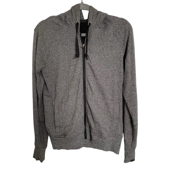 Lululemon Split Hoodie Heathered Speckled Black Size 6 - Picture 7 of 13